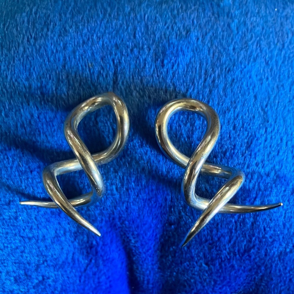 Elegant Silver Twist Earrings